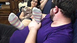 Stinky Ankle Socks Removal, Foot Worship and Foot Sniffing.. Shy 25yo Kiora