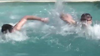 European twinkies butt banging after taking a swim