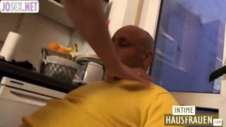 Brunette rides cock Mature sexy bald guy Her acc