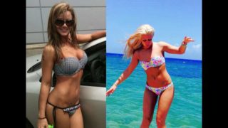 Melissa hardbody vs sarah bikini ass jerk challenge