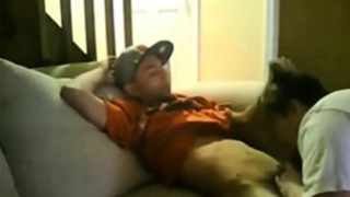 Slim Str8 Thug Boy enjoys Dad's BJ