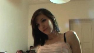 Lapdance and facial with cute czech teen