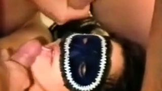 Masked Italian slut in a threesome