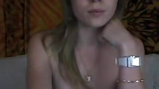 Luxury blonde immature sucking weenie and riding him on web camera