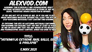 Hotkinkyjo extreme anal balls, eggs & prolapse