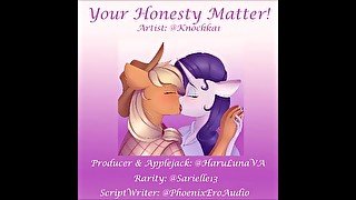 (FOUND ON ITCH.IO AND GUMROAD) F4F Your Honesty Matters! ft AppleJack x Rarity ft @Sarielle13