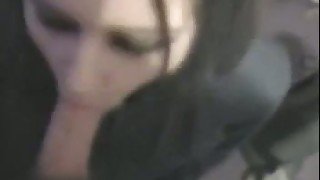 Shy emo teen girlfriend blows dick and wants facial cumshot