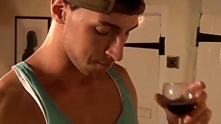 Voyeur twink wanking watching gay couple fuck and suck