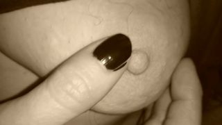 Nipple Massage With Painted Nails, Trans Man Pre Op, Erect