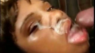 Black BBW gets fucked till she drinks jizz