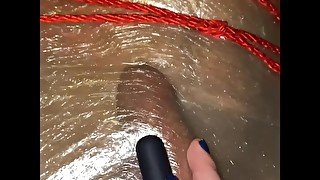 Amateur Femdom Slave - Plastic Wrap And Rope Bondage - Cock Teasing