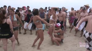 Beach Party Flashing In South Padre Island