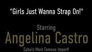 Busty Mone' Divine Dicked By Spanish Latina Lesbian Angelina Castro Cock Fucks Mone' Divine With Strap On!Angelina Castro!
