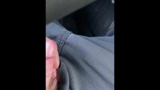 Hard on in my work truck In public watch for pt2 full jack off