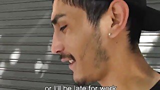 LatinLeche - Cute straight latin guy stopped on the street and paid to suck and fuck