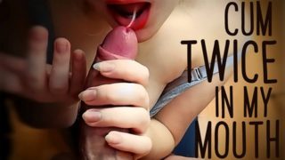 Blonde Teen Close Up Blowjob. Cum twice. Big tits. CIM. Cum Mouth. Cum swallow | Lovely Dove