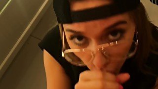 Тeen Вlowjob in a Fitting Room, Oral Creampie, Swallows Cum - LuxuryGirl