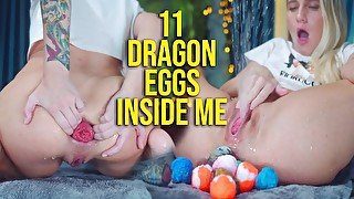 Wet Anal Fisting after Stretching with 11 Easter eggs inside me