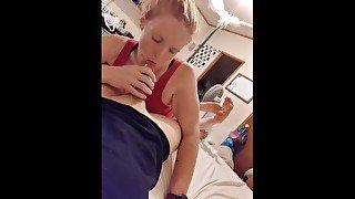 Amazing Deepthroat With Feet in Veiw Throatpie Pt.2