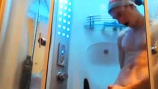 Cute Russian with big cock in shower