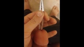 Urethra stretching (deepest yet) 