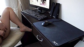 Found deepthroat porn on step brother's computer could not resist and cum