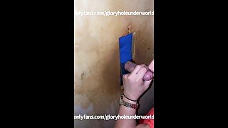 Gloryhole cum swallowing ladies