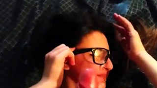 Cum on girl's glasses (napoletana)