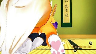 Furry Hentai Zelda Digimon - Wolf Link is fucked by Renamon