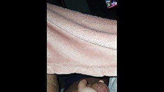 Step mom make step son cum in 20 seconds under blanket on her hands