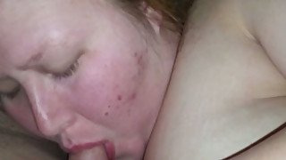 BBW blowing dick and reach orgasm with hitachi