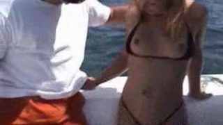 Blonde porn video featuring Julie, Hunter and Captain