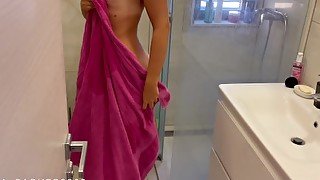 OOPSY!!! My Step brother caught me masturbating and helped me cum. 4K