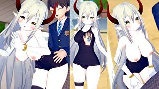 【エロゲーコイカツ！】VTuber えま★おうがすと3DCG巨乳アニメ動画(バーチャルYoutuber)[Hentai Game Koikatsu! Emma☆August (Anime 3DCG V