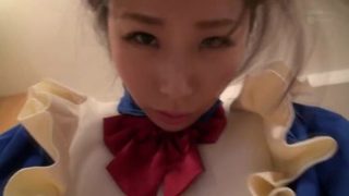 Gorgeous buxomy oriental Ayumi Shinoda receiveing huge facial cumshot