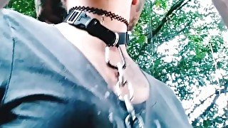 Super wet and sloppy facefucking, on a leash ROUGH THROAT PIE