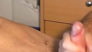 My best friend made a porn: watch his huge cock gets wanked by a guy!