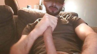 Handsome Hunk Working His Huge 10" Dick