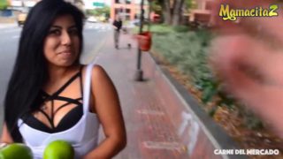 MAMACITAZ - #Quey Machu - Peach Booty Latina Brunette Takes Thick Cock First Time On Cam