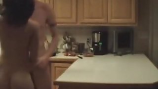cute pair fuck on kitchen counter