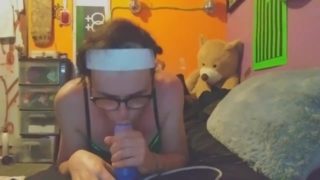 Tgirl nikkis gets new bad dragon toy