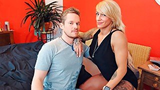 Sex-loving inked blonde Fit XXX Sandy got her crack fucked in POV