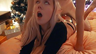 Naughty step sis gets anal banged for Xmas -- Estie Kay