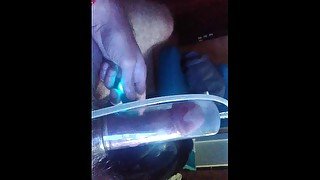 Fucking around with cock pump and vibrator