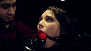 Red latex bondage and cum inside two teens Best buddies