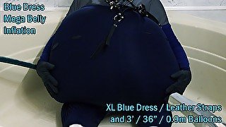 WWM - Blue Dress Mega Belly Inflation