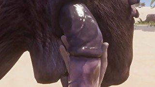 Wild Life / Gay Furry Blowjob in POV