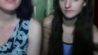 Two girls flashing on cam