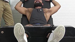 Tied jock dominated and tickled cause of foot fetish