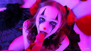 Kinky Clown Blowjob and Facial